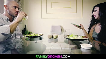 crawling under table romantic dinner porn video