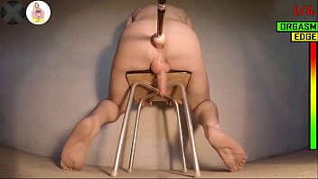 petite teen strapped on milking machine