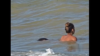 hot big tit mom on the beach