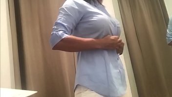 nude in dressing room in shopping mall