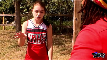 girl goes balls deep on giant strap on