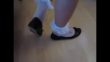 footjob frilly socks