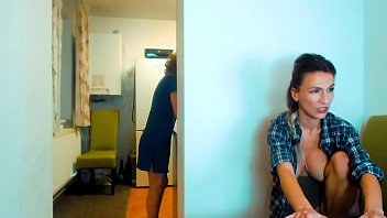 my mom cooking naked