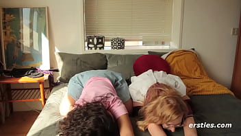 lesbian blindfold strap