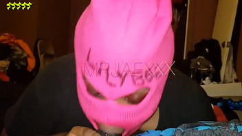 rubber mask big lips blowjob