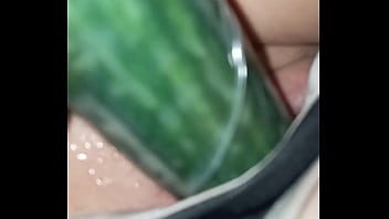 amateur with huge cucumber