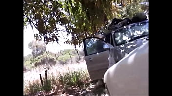 mature woman watching me wanking in countryside