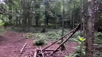 black sex in the forest