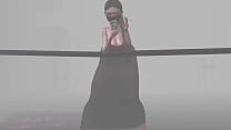 Transparent dress in the street, Second Life