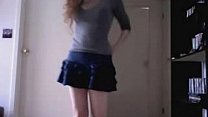 skinny brunette striptease