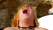 Watch as her friend gets fucked in the ass on the beach