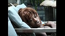 Two black babes of lifeguard Clarissa Klimaxh and Ms.Kitty fuck guy on the beach