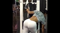 Armenian Bubble Butt Tight Spandex Showing Camel Toe In Gym