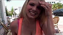 Busty blonde teen Stella Banxxx is picked up in public