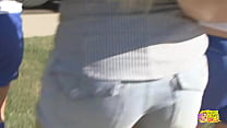 Once baseball practice ends the busty lesbian leads the two blondes inside for a threesome