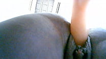 enjoying my dildo