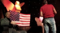 Two old fuckers give Tyler Faith her 4th of July facial brought to you by your friends from across the pond