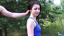 MyFirstPublic  Ugly fake agent convince cute young babe to fuck in public