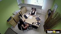 Sleazy Bank Manager Offering Loan to a Slutty Hottie in Exchange for Sex