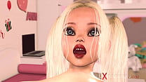 Boyfriend plays with a hot girl in the bedroom