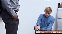 Blonde perp jock caught shoplifting punished with bareback doggystyle pounding by BBC police officer. Download more videos now! It's only a click away at SayUncleNetwork.com