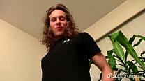 Amazing amateur straight guy Nikka jerking off his gigantic phallus