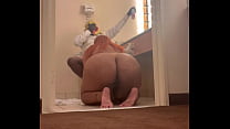 Gibby The Clown Gets His Dick Throated While Using Bathroom