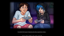 Jogo Pornô 2D, Summertime Saga ep 59 - Fui na casa da Novinha Gótica jogar Vídeo Game