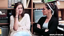 She's denying what she did when the Officer is questioning her