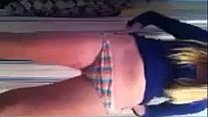 Blonde stripping on camera