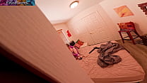 Caught peeping, stepmom lets you masturbate with her and cum in her pussy