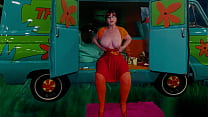 Mature Gilf Velma Scooby Doo cosplay cock sucking blowjob