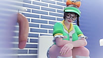 Overwatch Mei gloryhole and cumshot