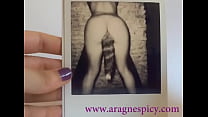 Aragne shows her polaroids from a private BDSM session 2016