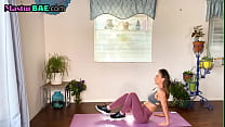 Mature beauty exercises before rudding her clit
