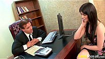 Super Hot Secretary Gets a Facial She Loves