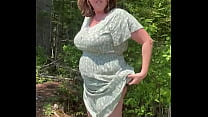 Big tit peeing