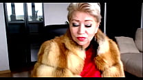 Mature bitch in a fur coat... Performance by the famous webcam whore and singer Aimee Hot MILF ))