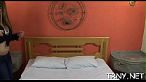 Kinky teen ts wench lures a straight fellow with perfect wazoo