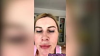 Depilation of a girl's pussy with her husband. He sits next to him and jerks off