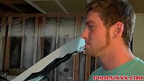 Jacob Durham gets his ass streched in the garage by Connor