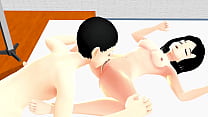 【Mia】 Anime girl go to karaoke and she start taking her clothes off.【Erotic animation】