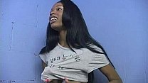 Ebony Hottie Milking Cocks in the Gloryhole 25