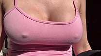 Horny Stepmom Big Boobs Bouncing sesh public