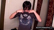 Skinny Asian dude wanks his rock hard fuck stick solo