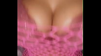 pink ebony lingerie striptease with oil