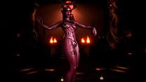 Sexy wild demon girl seduces you with unholy ritual dance in abandoned ruins