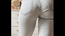 Homemade Petite Blonde Striptease Dancing in Tight Jeans