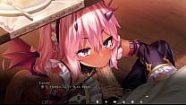 Maid swallows cock