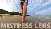 Barefoot Walks Over The Summer Seashore